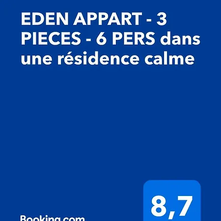 Lägenhet Eden - 3 Pieces - 6 Pers Dans Calme
